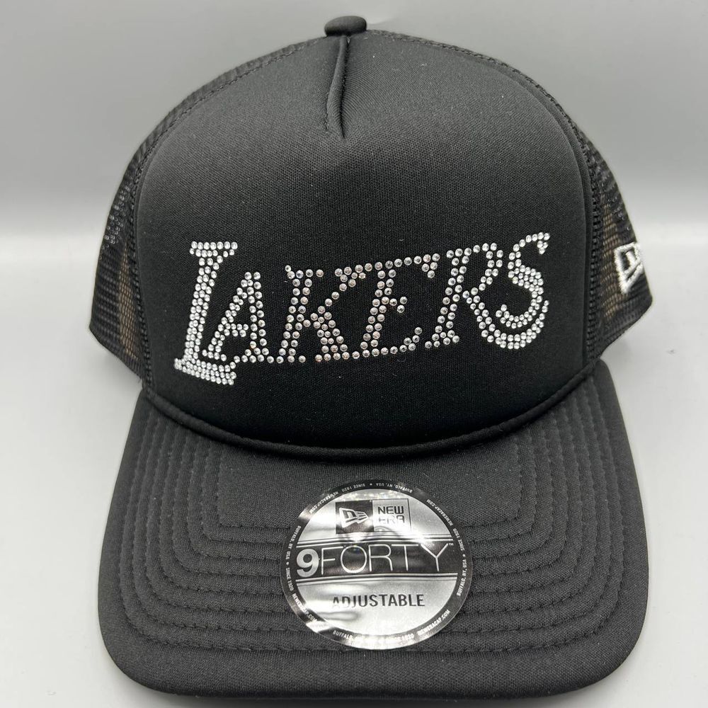 Los Angeles LA Lakers Trucker Hat Men Black 9Forty New Era Snap Back Cap New
